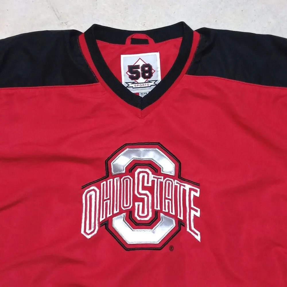 Ohio State Buckeyes Men’s XL Embroidered Side Zipper Pocket Pullover Windbreaker